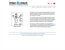 Tablet Screenshot of inter-biotech.com